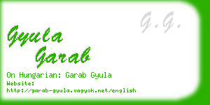 gyula garab business card